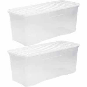 Image of Wham Crystal 133L Box and Lid 2pk Plastic