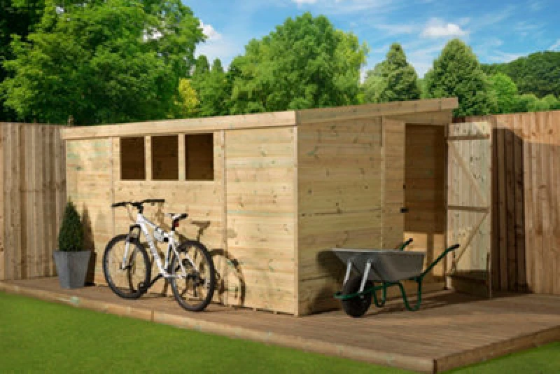 Image of Empire Sheds Empire 3000 Pent 10X6 Pressure Treated Tongue And Groove Wooden Garden Shed Door Right Side Panel (10' X 6' / 10ft X 6ft) (10X6)