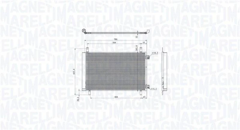 Image of MAGNETI MARELLI Air conditioning condenser MAGNETI MARELLI 350203105500