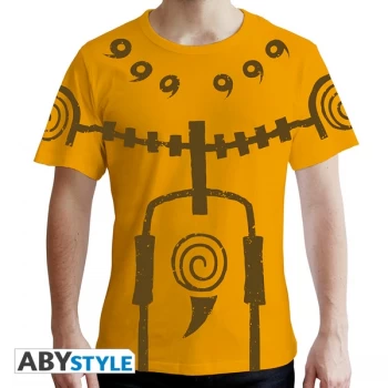 Image of Naruto Shippuden - Chakra Mode Mens Large T-Shirt - Yellow