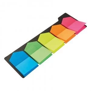 Image of Office Index Flags Arrows 25mm Assorted Pack 5 938504
