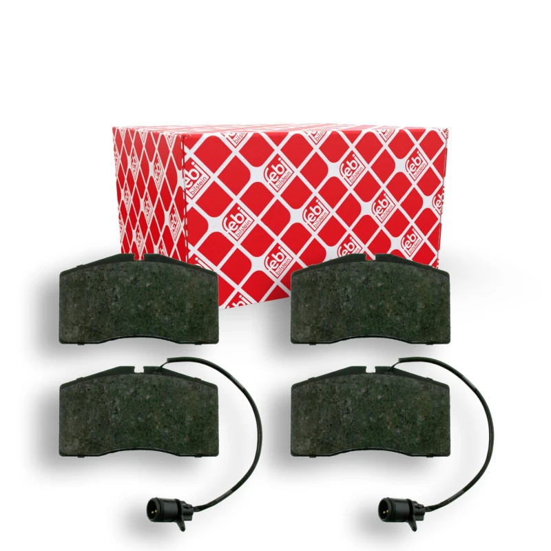 Image of FEBI BILSTEIN 16528 Brake pad set Front Axle, incl. wear warning contact Brake Pad Set,disc brake (402)