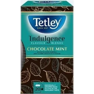 image of Tetley Indulgence Teabags String and Tag Chocolate Mint 20 Bags 4003A