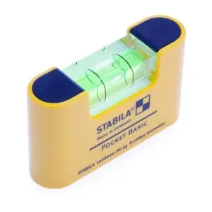Image of Stabila 70MM/2. 3/4" Basic Pocket Sized Spirit Level 1 Vial (17773-S)