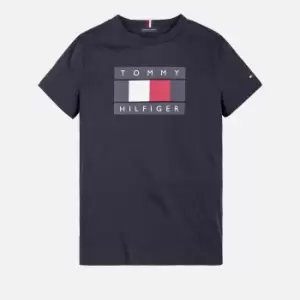 Image of Tommy Hilfiger Boys' Global Stripe Flag T-Shirt - Desert Sky - 5 Years