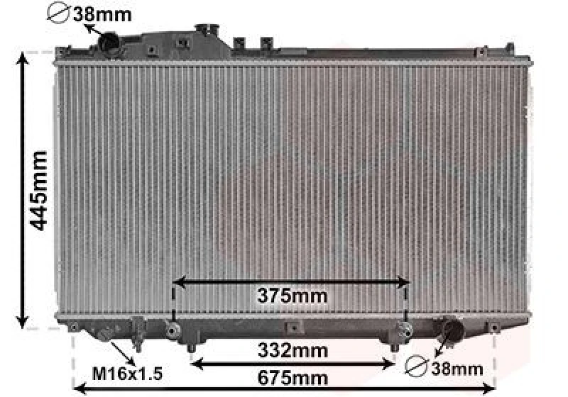 Image of VAN WEZEL Engine radiator VAN WEZEL 53002337