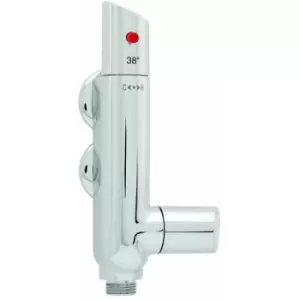 image of Deva Vertical L-Shaped Thermostatic Bar Shower Valve - Chrome