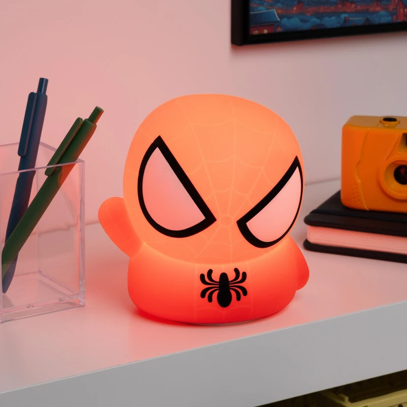 Image of Disney Spiderman Silicone Kids LED Night Light - Red