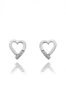 image of Hot Diamonds Romantic Heart Stud Earrings