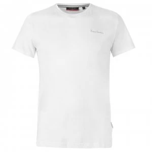 image of Pierre Cardin Plain T Shirt Mens - White