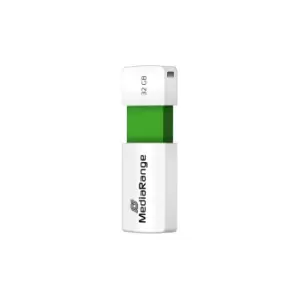 image of MediaRange MR973 USB flash drive 32GB USB Type-A 2.0 Green, White