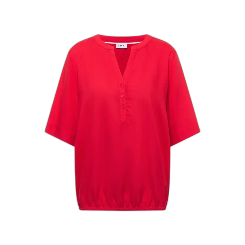 Image of cecil Womens blouse Cecil Splitneck Rouge Female S