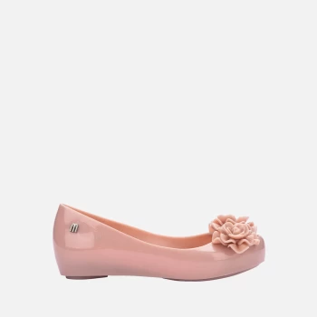 Image of Mini Melissa Girls Ultragirl Garden Ballet Flat Sandals - Blush Shimmer - UK 1 Kids