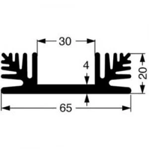 Image of Heat sink 2.2 CW L x W x H 100 x 65 x 20 mm Fischer Elektron