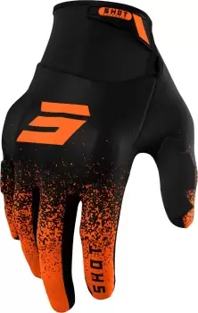 Shot Drift Edge Motocross Gloves, black-orange, Size M L, black-orange, Size M L