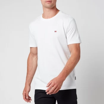Image of Napapijri Mens Salis Crewneck T-Shirt - White - L