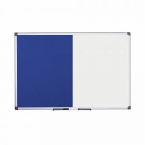 image of Bi-Office Maya Combination Board Blue FeltNon Magnetic Whiteboard EXR46152BS