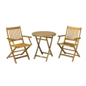 image of York 2 Seater Bistro Set Natural