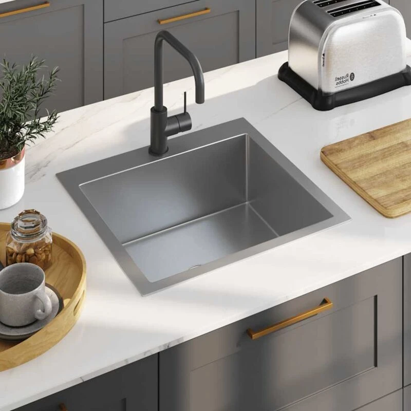 Image of VIDAXL Handmade Kitchen Sink Stainless Steel Vidaxl 8720286179109
