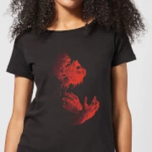 image of Universal Monsters The Wolfman Illustrated Womens T-Shirt - Black