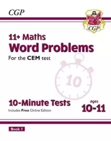 Image of 11+ CEM 10-Minute Tests: Maths Word Problems - Ages 10-11 Book 1 (with Online Edition)