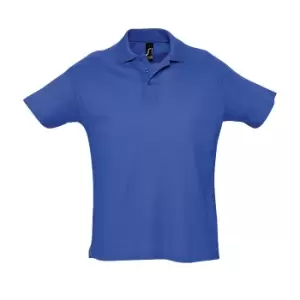 Image of SOLS Mens Summer II Pique Short Sleeve Polo Shirt (XS) (Royal Blue)
