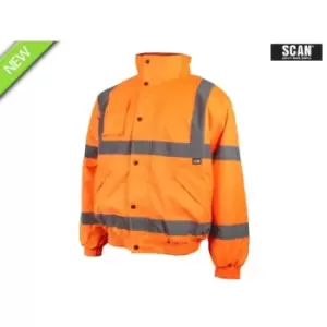 image of Scan SCAHVBJLO Hi-Vis Bomber Jacket Orange L (44in)