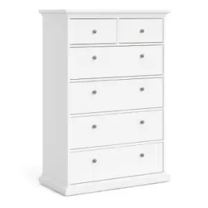 image of Paris Chest Of 6 Drawers In White