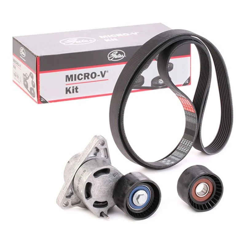 Image of GATES K027PK1793 V-ribbed belt set Micro-V Stretch Fit V-Ribbed Belt Set (542)