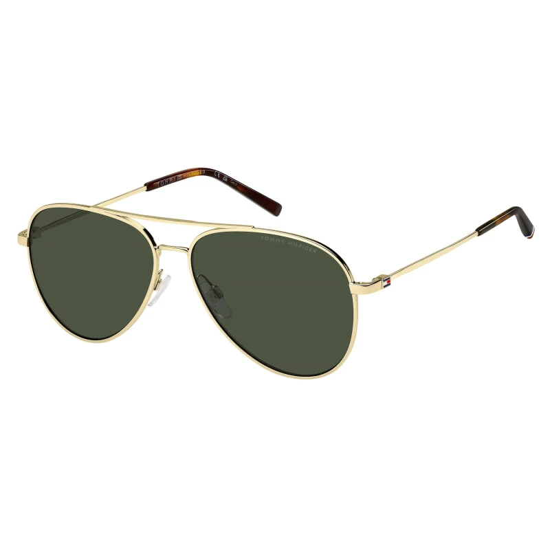 Image of Tommy Hilfiger Hil Sun Pilot SunGls Sn63 Gold male One Size