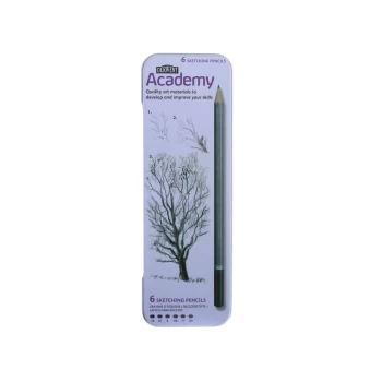 image of Derwent Academy Sketching Pencils Pack of 6