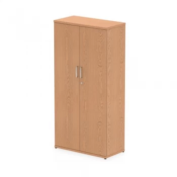 image of Trexus Office High Cupboard 800x400x1600mm 3 Shelves Oak Ref I000802