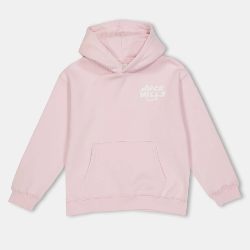 Image of Jack Wills Kids JW Loose Fit Hoodie Pink female 7-8 (S)