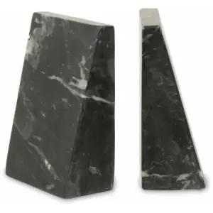 image of Black Marble Bookends - Premier Housewares