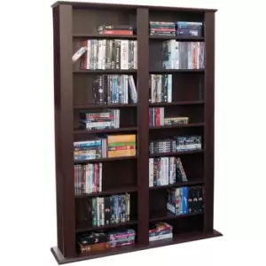 image of Techstyle Genesis Multimedia 1060 Cd / 420 DVD Bluray Storage Shelves Dark Oak