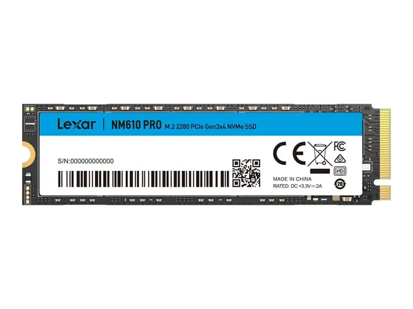 Image of Lexar NM610PRO 500GB M.2 SSD PCIe Gen3 NVMe Solid State Drive