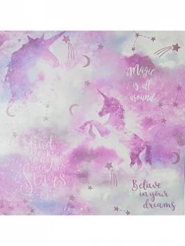 Image of Arthouse Glitter Galaxy Unicorn Wallpaper