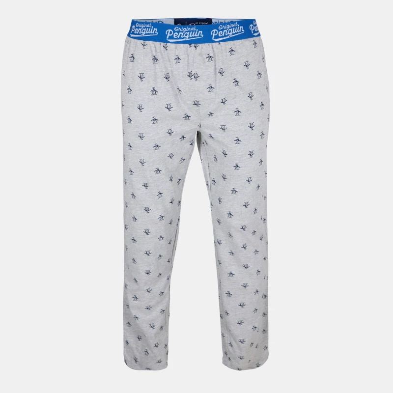 Image of Original Penguin Original Penguin Men Lounge Grey Pyjamas Bottoms Size: Medium Grey M Male 5056395811238
