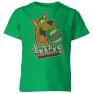 image of Scooby Doo Scooby Snacks Kids T-Shirt - Kelly Green - 11-12 Years