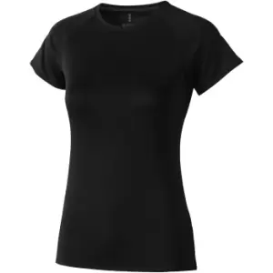 image of Elevate Womens/Ladies Niagara Short Sleeve T-Shirt (XXL) (Solid Black)