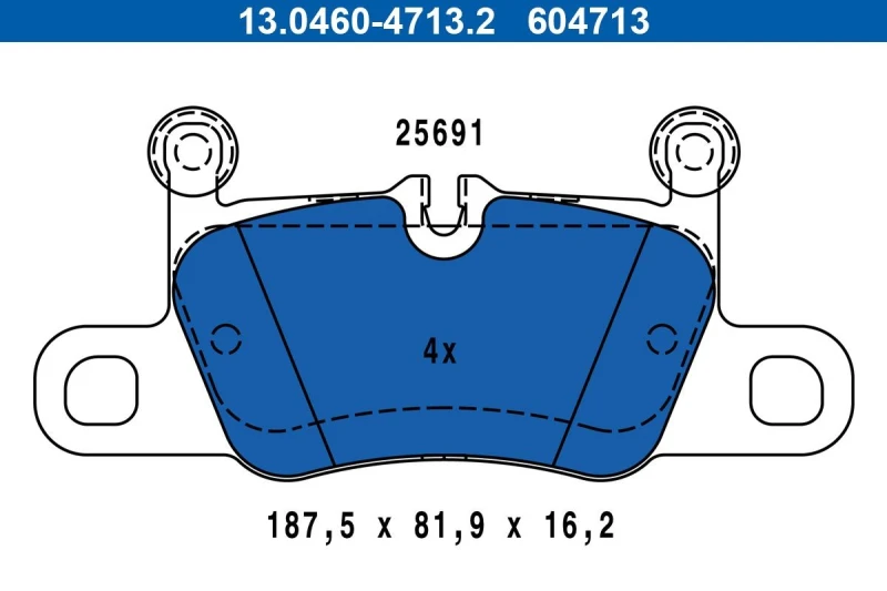 Image of Brake pad set ATE 13.0460-4713.2