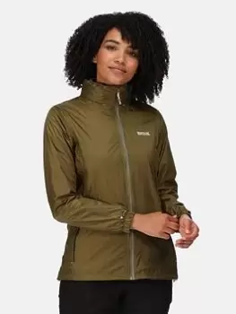 image of Regatta Corinne Iv Waterproof Packable Jacket, Khaki, Size 12, Women