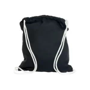 Image of United Bag Store Cotton Drawstring Bag (One Size) (Black)