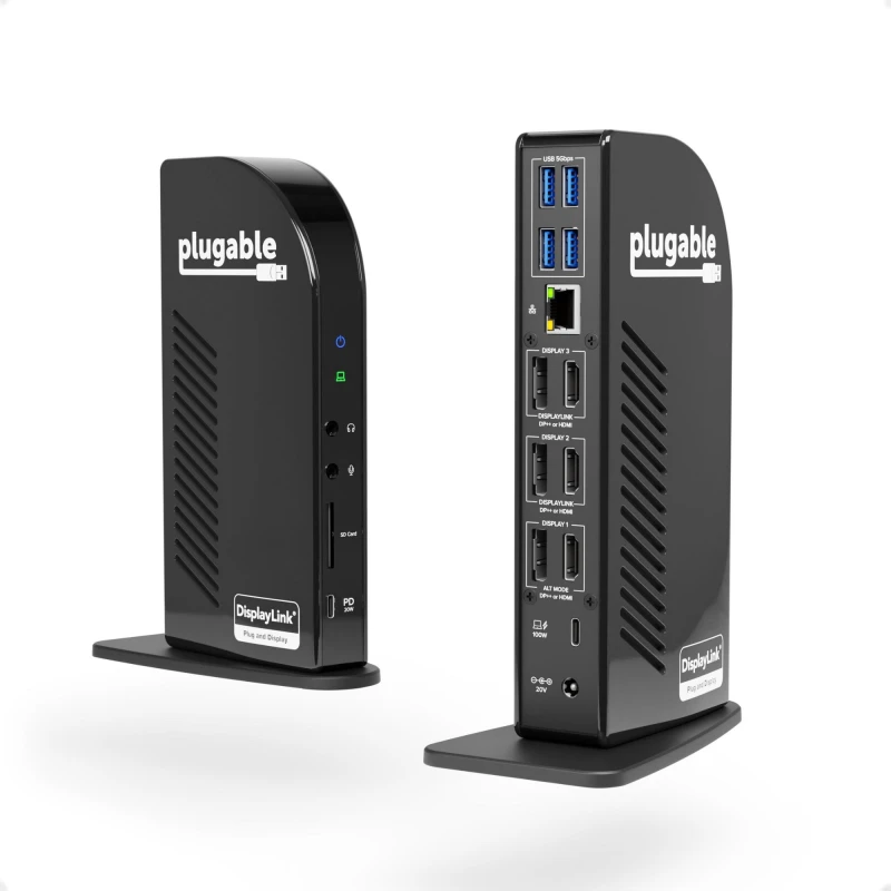 Image of Plugable Plugable Technologies USB-C 4K Triple Display Docking Station 100W 3x HDMI and DisplayPort UD-ULTC4K-EU