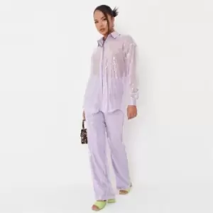 image of Missguided Straight Leg Co-Ord - Purple