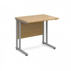 Image of Maestro 25 SL Straight Desk 800mm x 600mm - Silver Cantilever Frame o