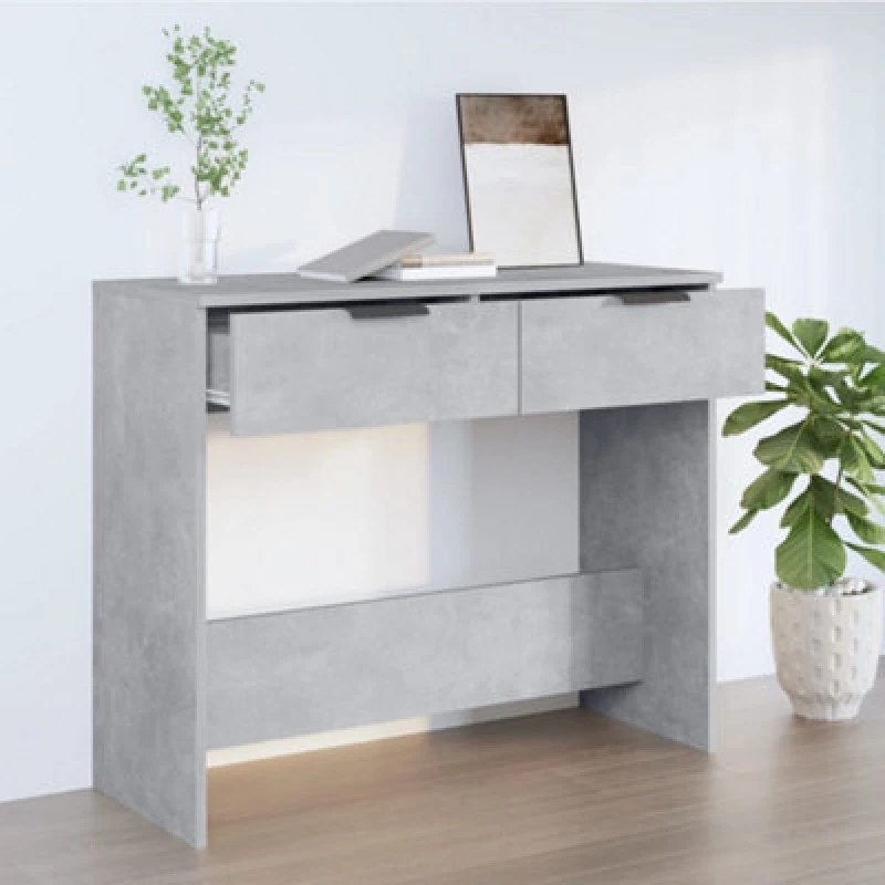 Image of Vidaxl Console Table Concrete Grey 90X36X75cm Engineered Wood, Grey 811335