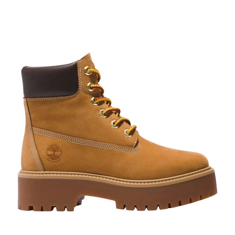 Image of Timberland Stone Street Leather Womens Ankle Boots - Wheat - Size:UK 5.5
