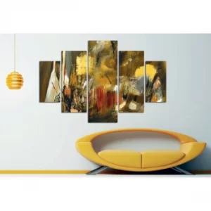 Image of ST040 Multicolor Decorative MDF Painting (5 Pieces)