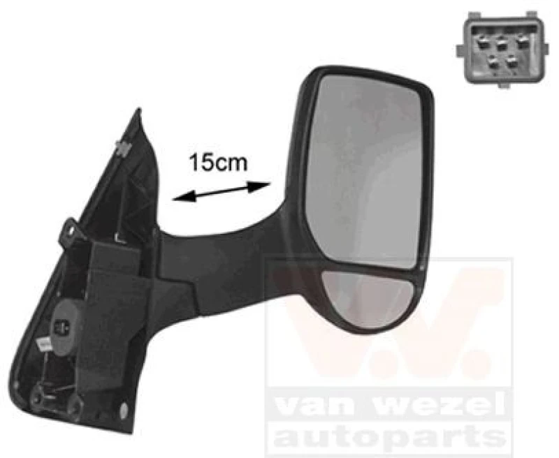 Image of VAN WEZEL Wing mirror VAN WEZEL 1898818